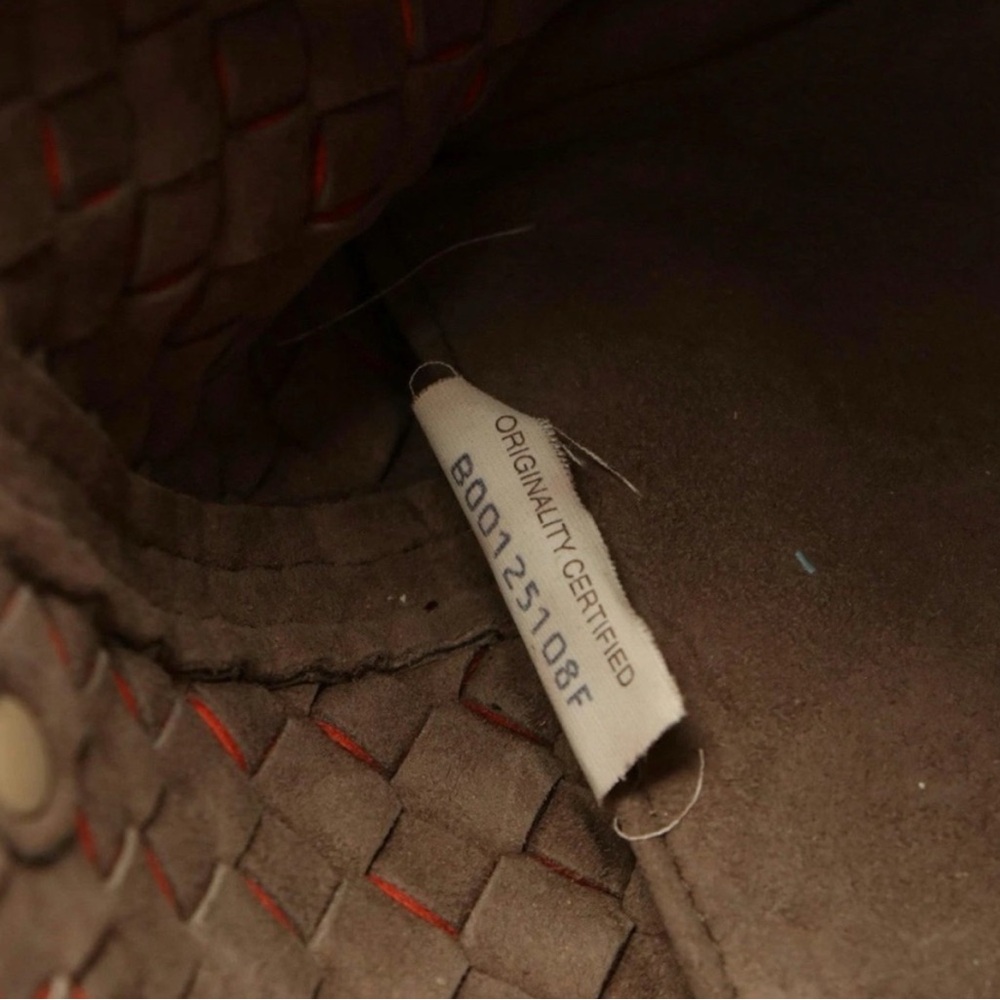 BOTTEGA INTRECCIATO SMALL WEAVE LEATHER 2-WAY SATCHEL BAG TOTE - Picture 7 of 8